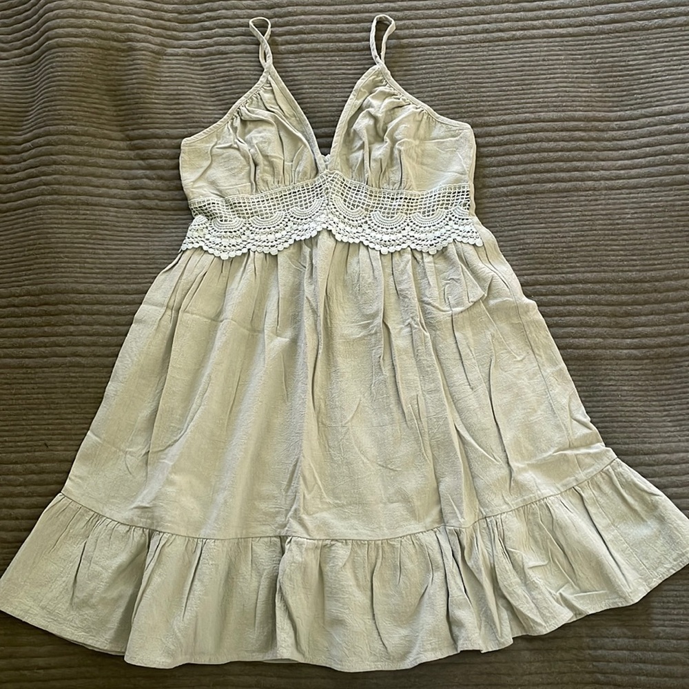 Sage Shein flowy summer dress, size small